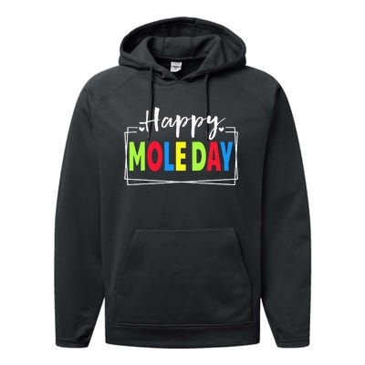 Happy Mole Day October 23rd National Mole Day Avogadro's Performance Fleece Hoodie