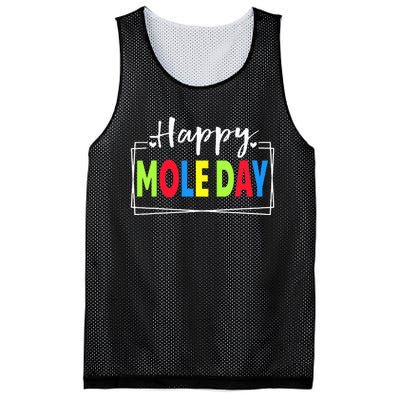 Happy Mole Day October 23rd National Mole Day Avogadro's Mesh Reversible Basketball Jersey Tank