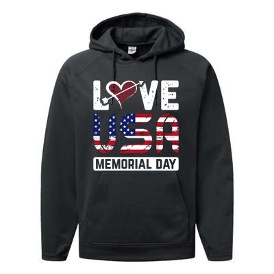 Happy Memorial Day T Performance Fleece Hoodie