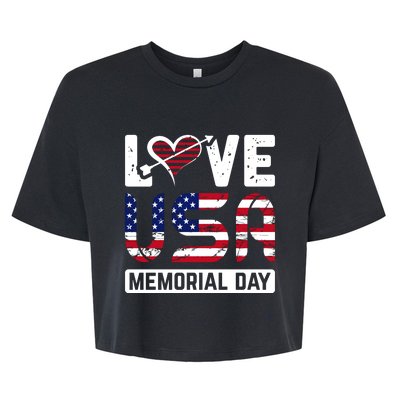 Happy Memorial Day T Bella+Canvas Jersey Crop Tee