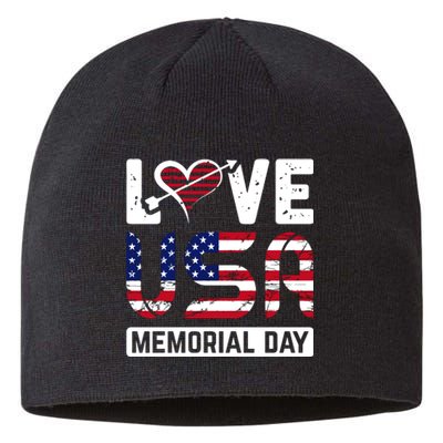 Happy Memorial Day T Sustainable Beanie