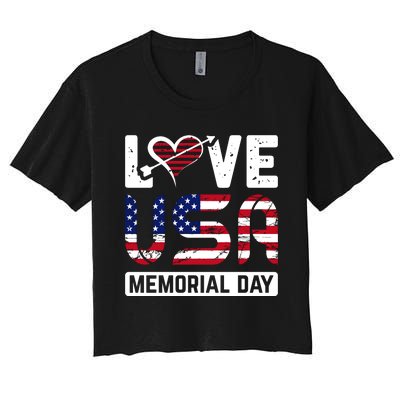 Happy Memorial Day T Women's Crop Top Tee