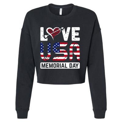 Happy Memorial Day T Cropped Pullover Crew