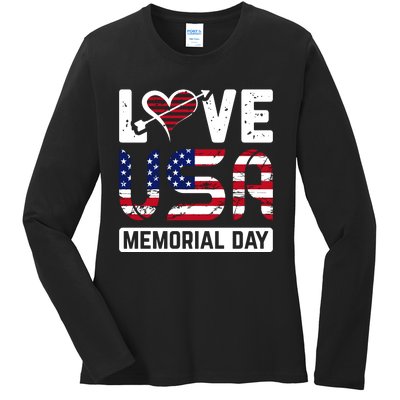 Happy Memorial Day T Ladies Long Sleeve Shirt