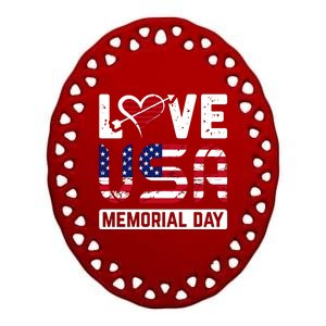 Happy Memorial Day T Ceramic Oval Ornament