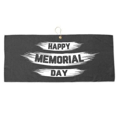 Happy Memorial Day T Large Microfiber Waffle Golf Towel