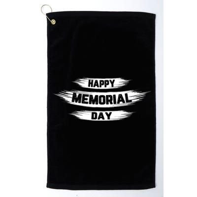 Happy Memorial Day T Platinum Collection Golf Towel