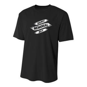 Happy Memorial Day T Youth Performance Sprint T-Shirt