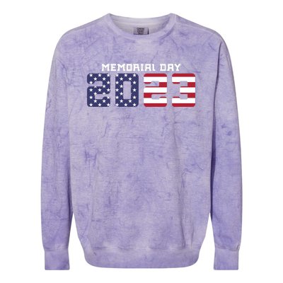 Happy Memorial Day T Colorblast Crewneck Sweatshirt