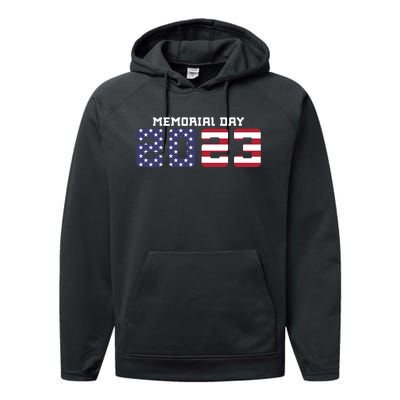 Happy Memorial Day T Performance Fleece Hoodie