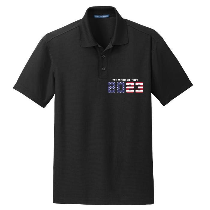 Happy Memorial Day T Dry Zone Grid Polo