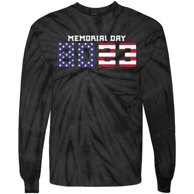 Happy Memorial Day T Tie-Dye Long Sleeve Shirt