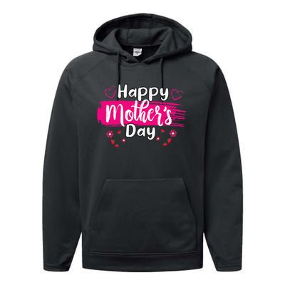 Happy Mothers Day 2024 For Women Mom Grandma Love Performance Fleece Hoodie