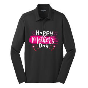 Happy Mothers Day 2024 For Women Mom Grandma Love Silk Touch Performance Long Sleeve Polo