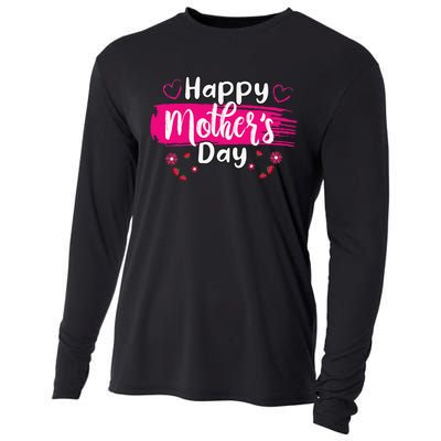 Happy Mothers Day 2024 For Women Mom Grandma Love Cooling Performance Long Sleeve Crew