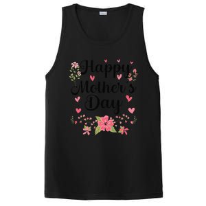 Happy MotherS Day Mommy Cute Floral Women For Mom Grandma PosiCharge Competitor Tank