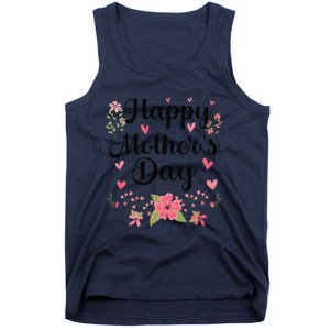 Happy MotherS Day Mommy Cute Floral Women For Mom Grandma Tank Top