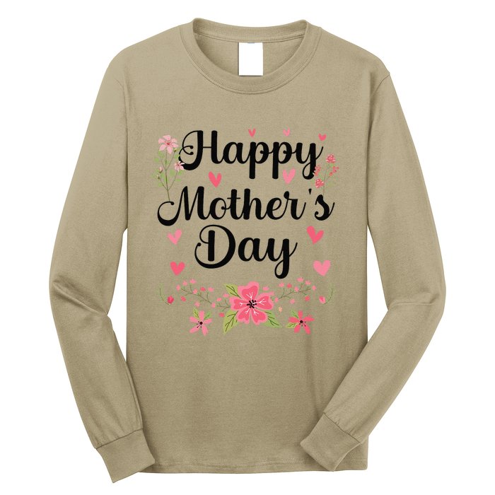 Happy MotherS Day Mommy Cute Floral Women For Mom Grandma Long Sleeve Shirt