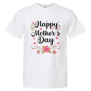 Happy MotherS Day Mommy Cute Floral Women For Mom Grandma Garment-Dyed Heavyweight T-Shirt