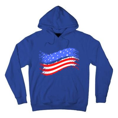 Happy Memorial Day Ribbon Patriotic Flag Gift Tall Hoodie