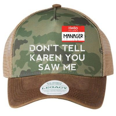 Halloween Manager Dont Tell Karen Funny Costume Women Legacy Tie Dye Trucker Hat