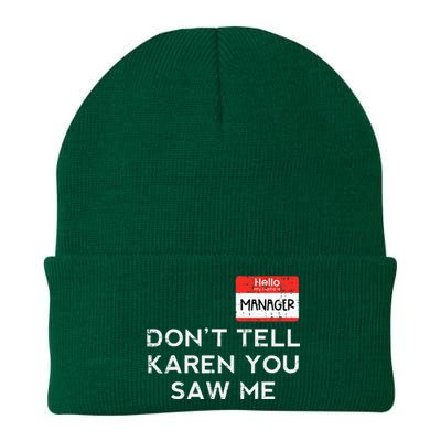 Halloween Manager Dont Tell Karen Funny Costume Women Knit Cap Winter Beanie