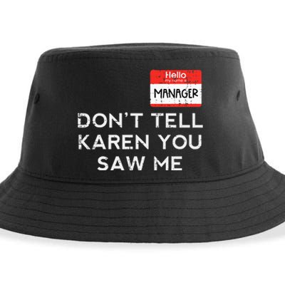 Halloween Manager Dont Tell Karen Funny Costume Women Sustainable Bucket Hat