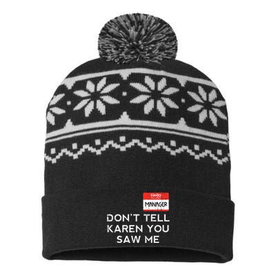 Halloween Manager Dont Tell Karen Funny Costume Women USA-Made Snowflake Beanie