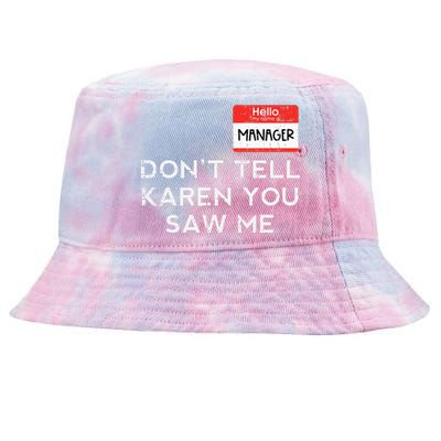 Halloween Manager Dont Tell Karen Funny Costume Women Tie-Dyed Bucket Hat