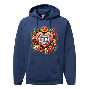 Happy MotherS Day Gift Performance Fleece Hoodie