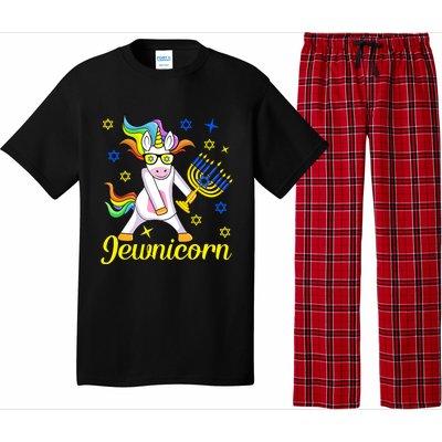 Hanukkah Menorah Dabbing Unicorn Funny Chanukah Jewish Gift Pajama Set