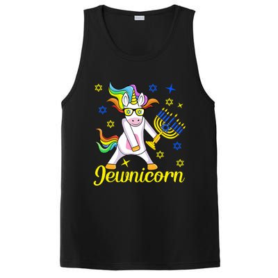 Hanukkah Menorah Dabbing Unicorn Funny Chanukah Jewish Gift PosiCharge Competitor Tank