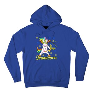 Hanukkah Menorah Dabbing Unicorn Funny Chanukah Jewish Gift Hoodie