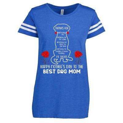 Happy Mother's Day Dog Mom Cute Enza Ladies Jersey Football T-Shirt