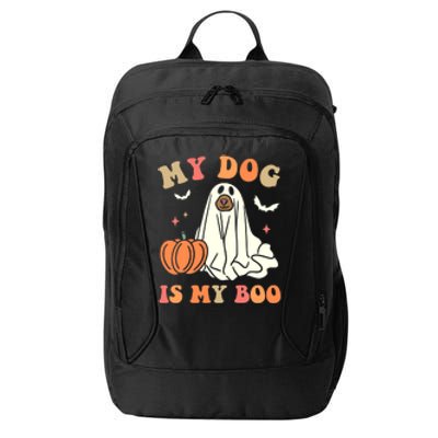 Halloween My Dog Is My Boo Spooky Season Ghost City Backpack