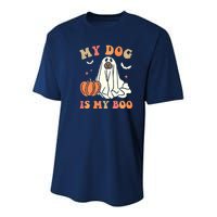 Halloween My Dog Is My Boo Spooky Season Ghost Youth Performance Sprint T-Shirt