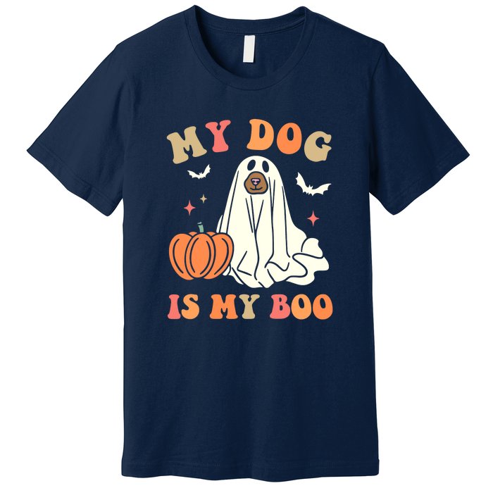 Halloween My Dog Is My Boo Spooky Season Ghost Premium T-Shirt