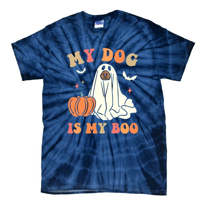 Halloween My Dog Is My Boo Spooky Season Ghost Tie-Dye T-Shirt