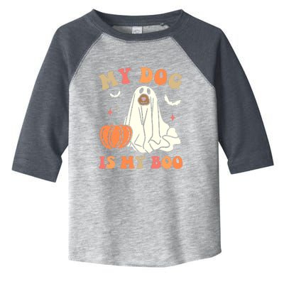 Halloween My Dog Is My Boo Spooky Season Ghost Toddler Fine Jersey T-Shirt