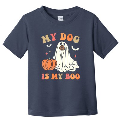 Halloween My Dog Is My Boo Spooky Season Ghost Toddler T-Shirt