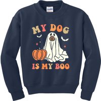 Halloween My Dog Is My Boo Spooky Season Ghost Kids Sweatshirt