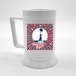 Happy Memorial Day Usa Patriotic Flag Funny Gift Beer Stein