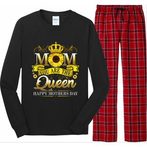 Happy Mother's Day You Are The Queen With Sun Flower Long Sleeve Pajama Set