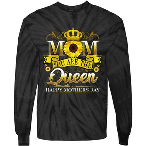 Happy Mother's Day You Are The Queen With Sun Flower Tie-Dye Long Sleeve Shirt