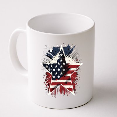 Happy Memorial Day Veteran American Usa Star Flag 4th Of Funny Gift Coffee Mug