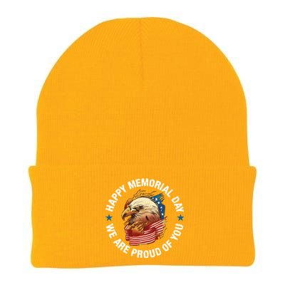 Happy Memorial Day We Are Proud Of You Memorial Day Meaningful Gift Knit Cap Winter Beanie