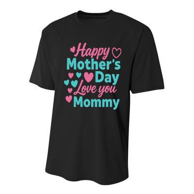 Happy Mothers Day For Baby Saying For Mom Youth Performance Sprint T-Shirt