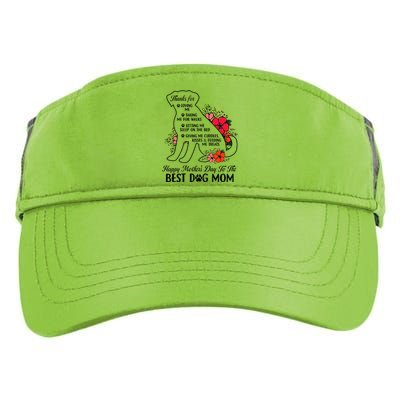 Happy MotherS Day To The Best Dog Mom Mothers Day Dog Lover Adult Drive Performance Visor