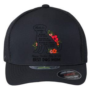 Happy MotherS Day To The Best Dog Mom Mothers Day Dog Lover Flexfit Unipanel Trucker Cap