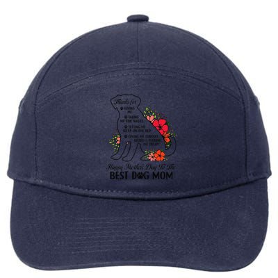 Happy MotherS Day To The Best Dog Mom Mothers Day Dog Lover 7-Panel Snapback Hat